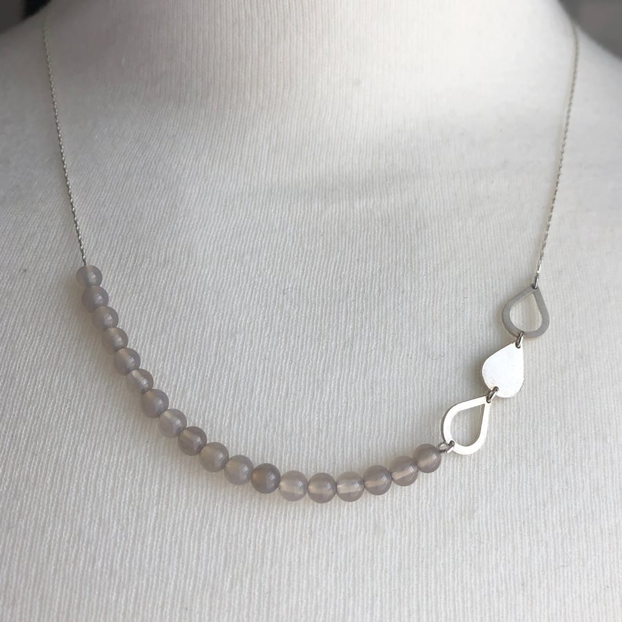 Hanami 'Rainy Wednesday' Necklace with Agate