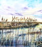 Big Sky Land and Skyscape Oil Painting : Ouse Fen Reeds and Wetlands - Image 1