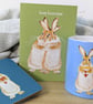 Valentine gift set Mug Coaster Card Hare Bunny