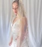 Cupid Wedding Veil - Embroidered Bridal Veil, Romantic Floral Veil - Image 3