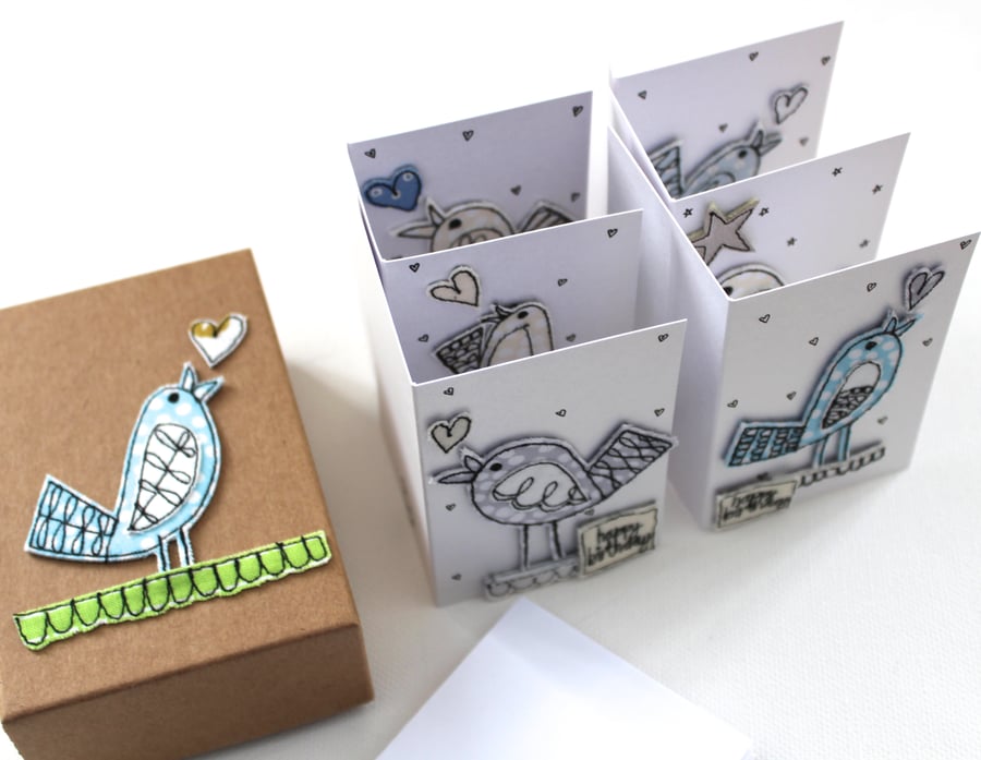 'Happy Birthday Little Birdie' - A Box of Six Cards with Envelopes