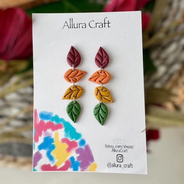 Autumn Fallen Leaves Earrings - Irina