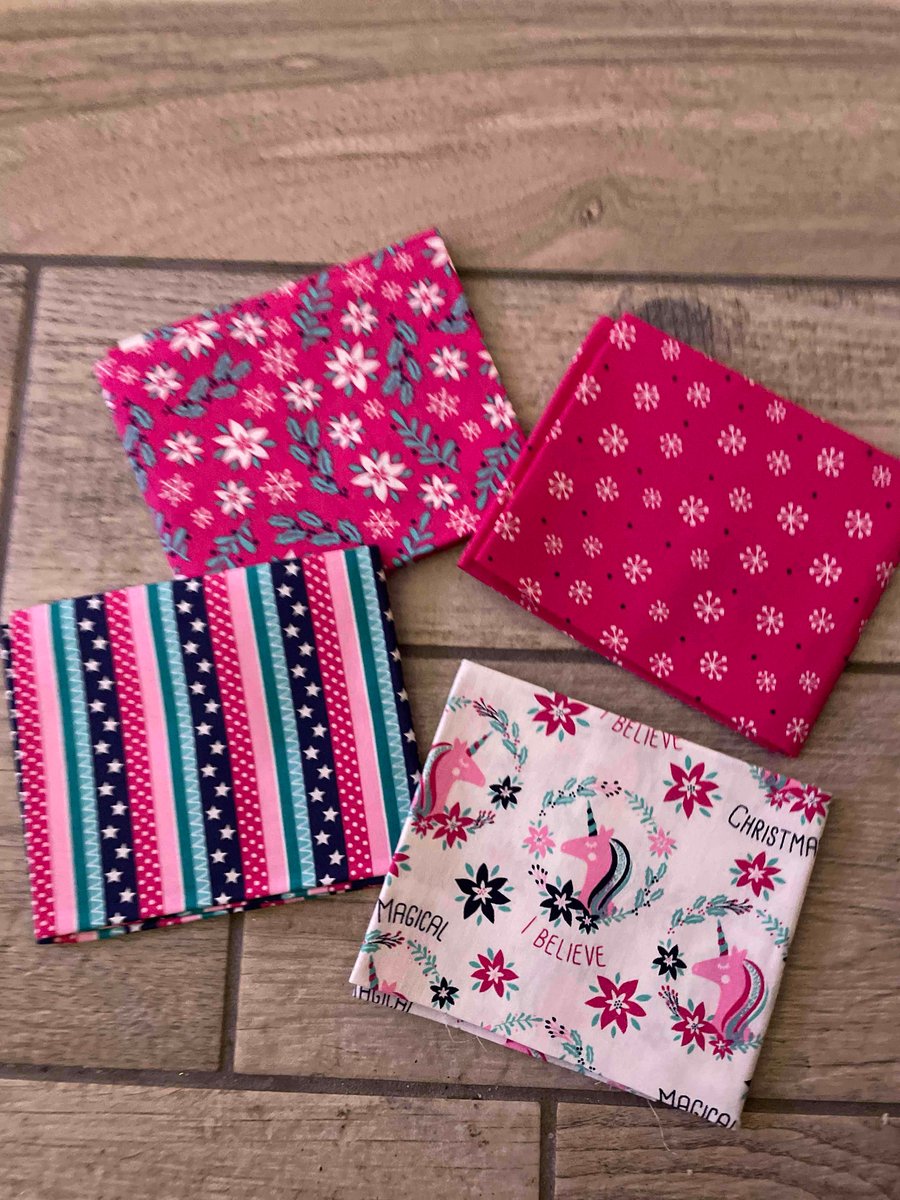Unicorn Christmas Fat Quarter Bundle 