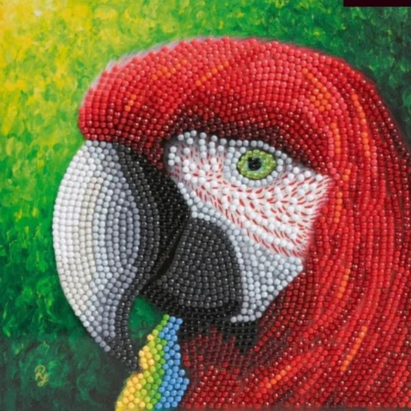 Pretty parrot card diamond painting kit