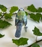Paper mache blue tit sculpture original art  - Image 4
