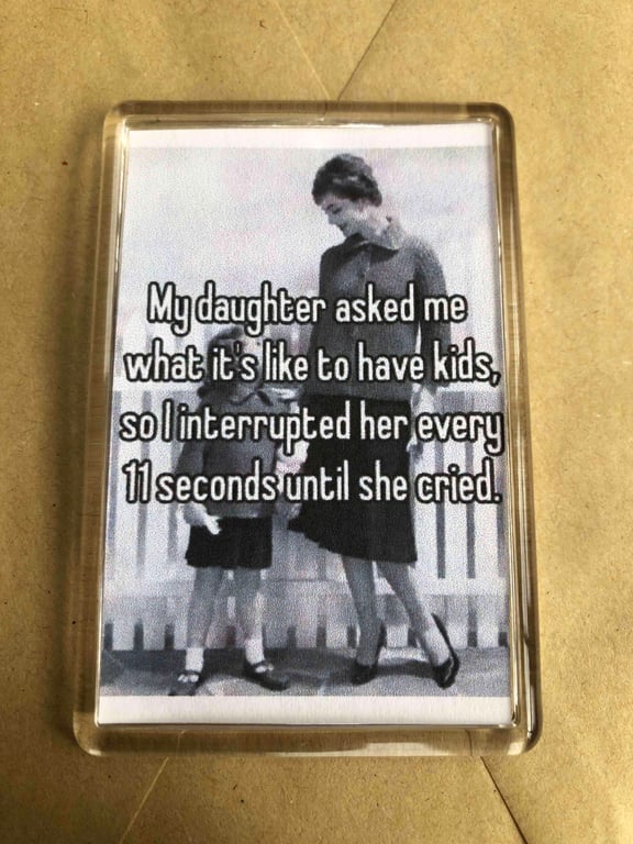 Having A Daughter: what it's like to be a parent retro vintage decorative magnet