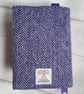 A6 'Harris Tweed®' Reusable Notebook Cover - Purple Herringbone and Crocus - Image 3