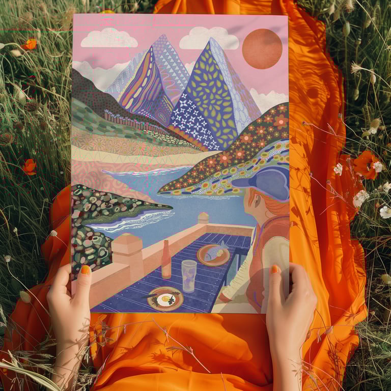 Hand-Drawn Nature Wall Art, Procreate Illustration, Mindful & Sustainable Deco