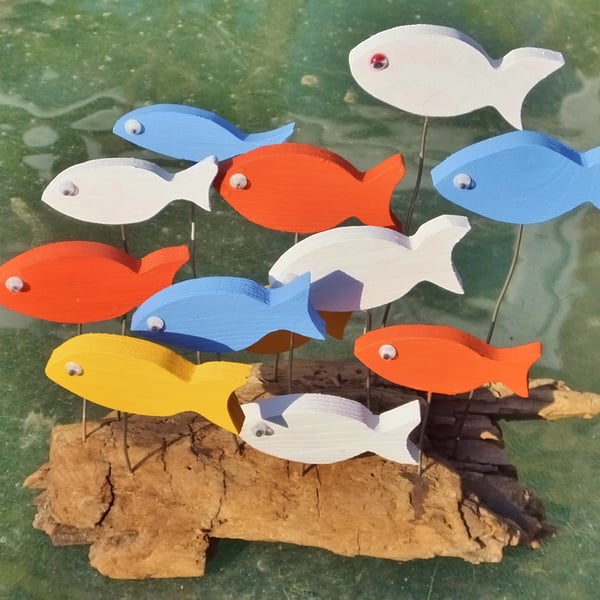 DRIFTWOOD FISH TABLE ORNAMENT MADE FROM NATURAL DRIFTWOOD FROM CORNWALL