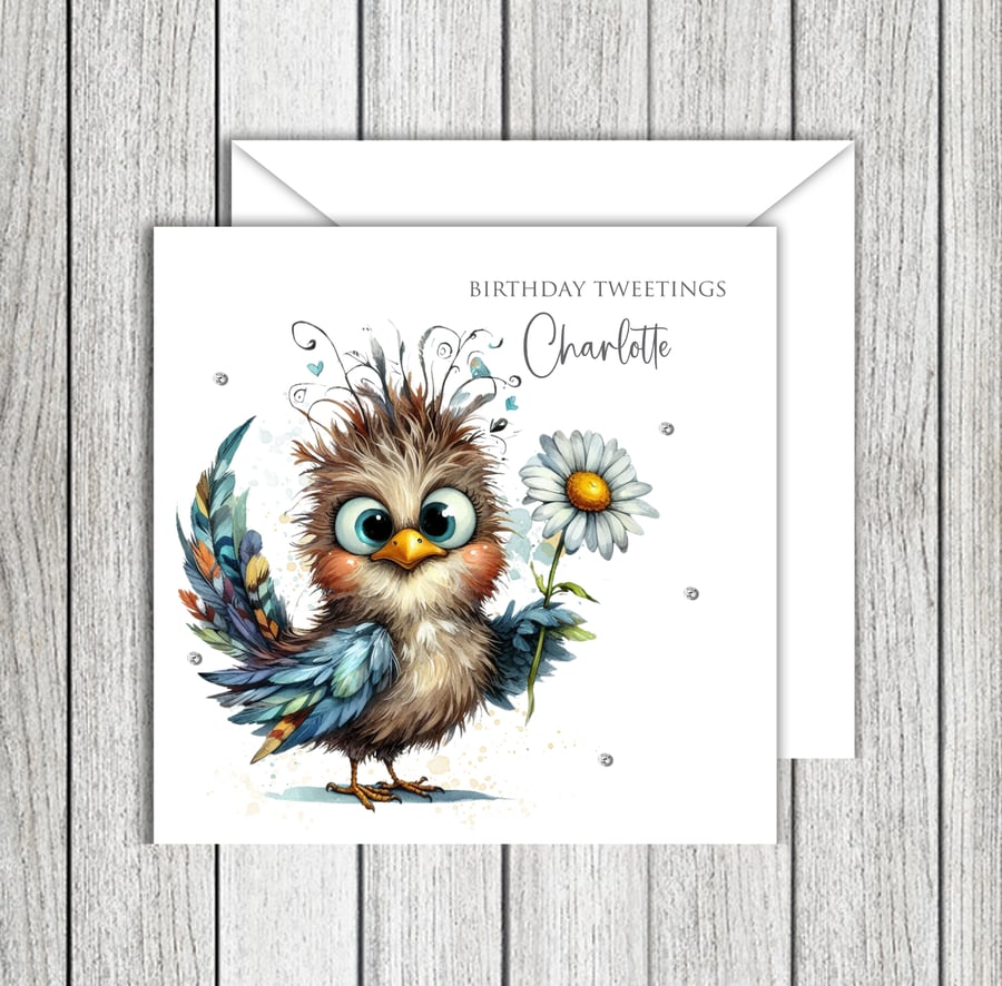 Quirky Bird (2) Birthday Card