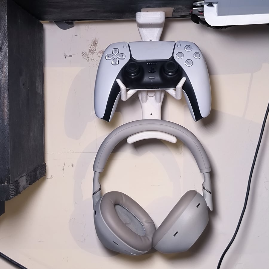 Adjustable Desk Clamp Headphone & Controller Stand – 3D Printed Organizer