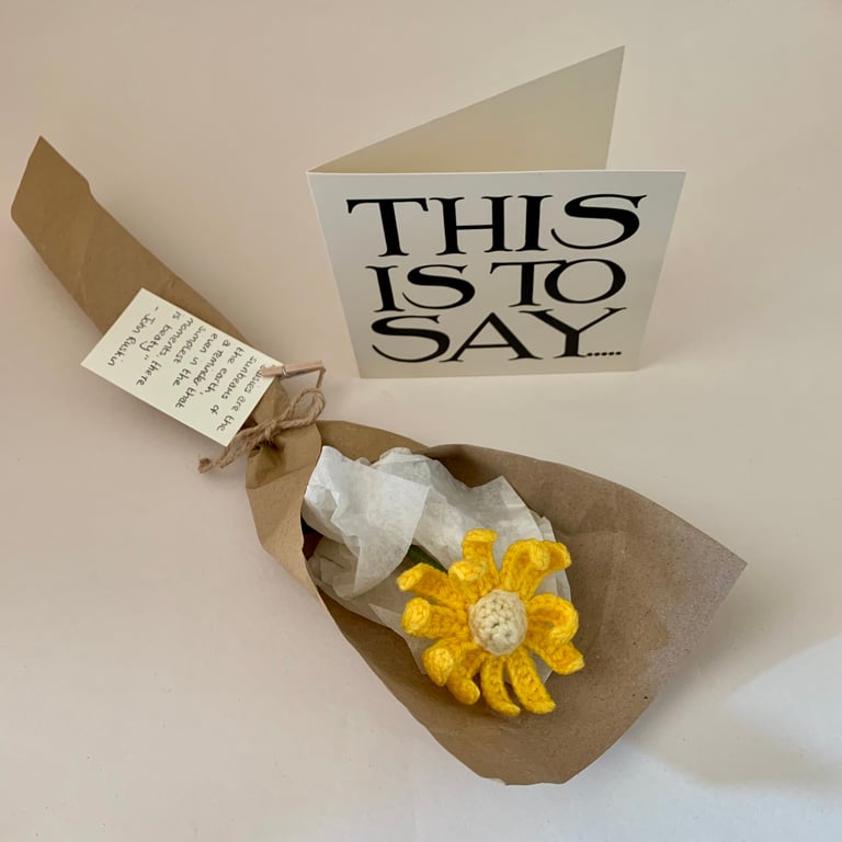 Yellow daisy, Crochet Daisies, everlasting flowers