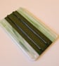 Large green fused glass soap dish - Image 2