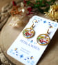 Real Flower Dangle Earrings - Multicoloured Pressed Flowers - Image 3