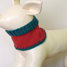 Hand Knitted Merino Wool Dog Snood - Neck Warmer for Dogs