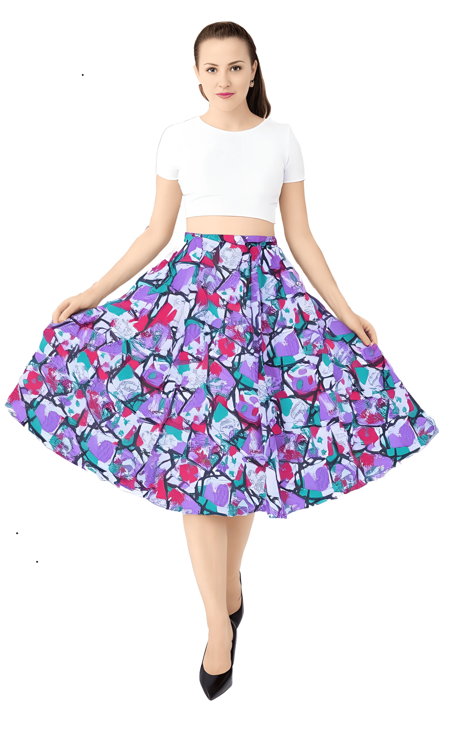 1950s Vintage Retro Rockabilly Circle Skirt Comic print women's sizes 10-26 