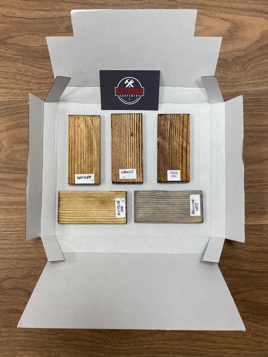 Samples of Wax Stain Finishes