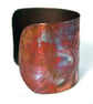 Etched Copper Cuff Bracelet - Swift and Swallow design - large - Image 5