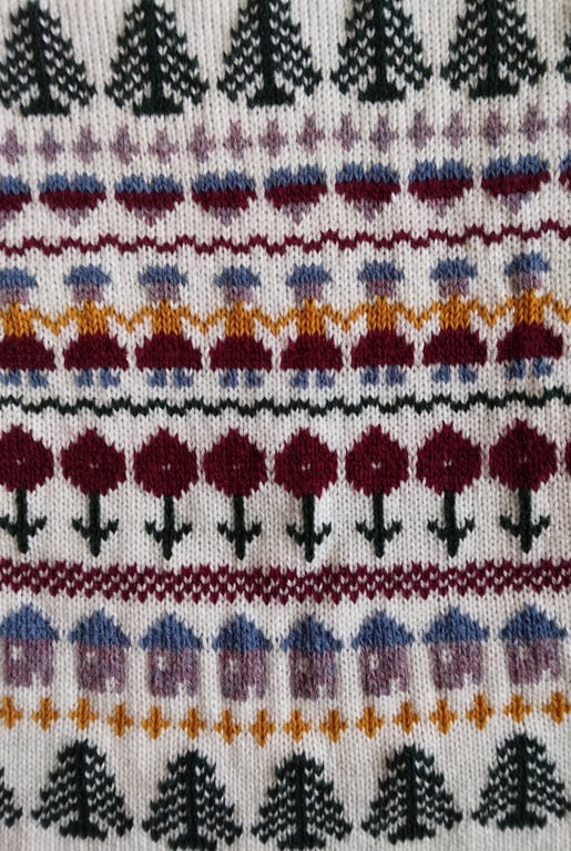 Jumper with a Sampler pattern