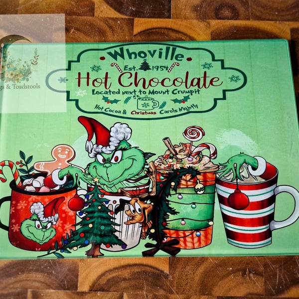 Grinchmas glass worktop saver 