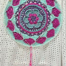 Flower mandala dream catcher 12" hoop