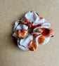 Handmade Poppies Flower Patterned Scrunchie Made From Upcycled Materials - Image 2
