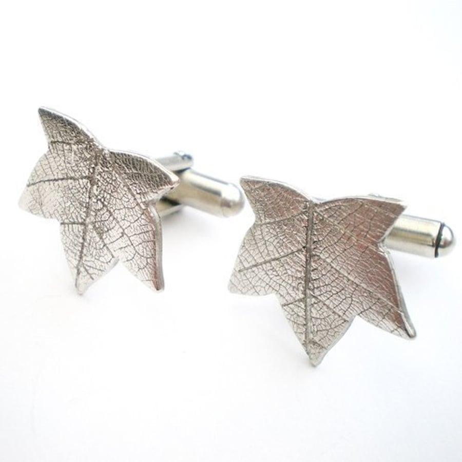 Silver Maple Leaf Cufflinks