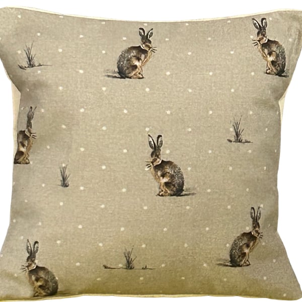 Hare, Easter Rabbit, Cushion Cover 12”x12”