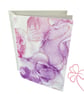 Pink & Purple Marble Effect Blank Greetings Card - Image 1