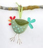 Spotty Fused Glass Chicken Decoration - Image 1