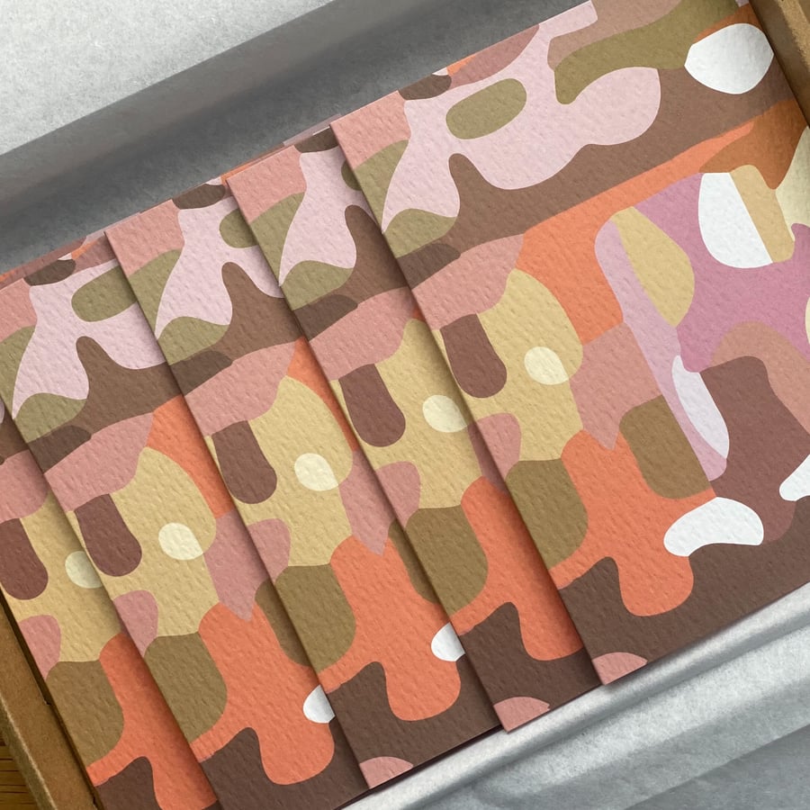 5 blank cards 1970 ABSTRACT WHAT CAN YOU SEE? card multipack Beautiful Bundle