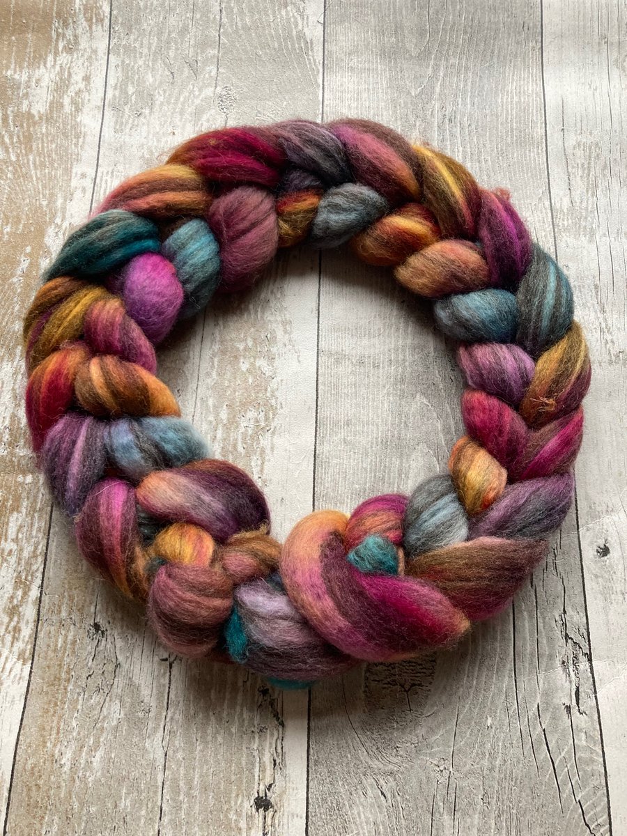 BFL humbug spinning fibre 100g  Pixie path