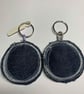 Upcycled denim key ring. Boho G - Image 4