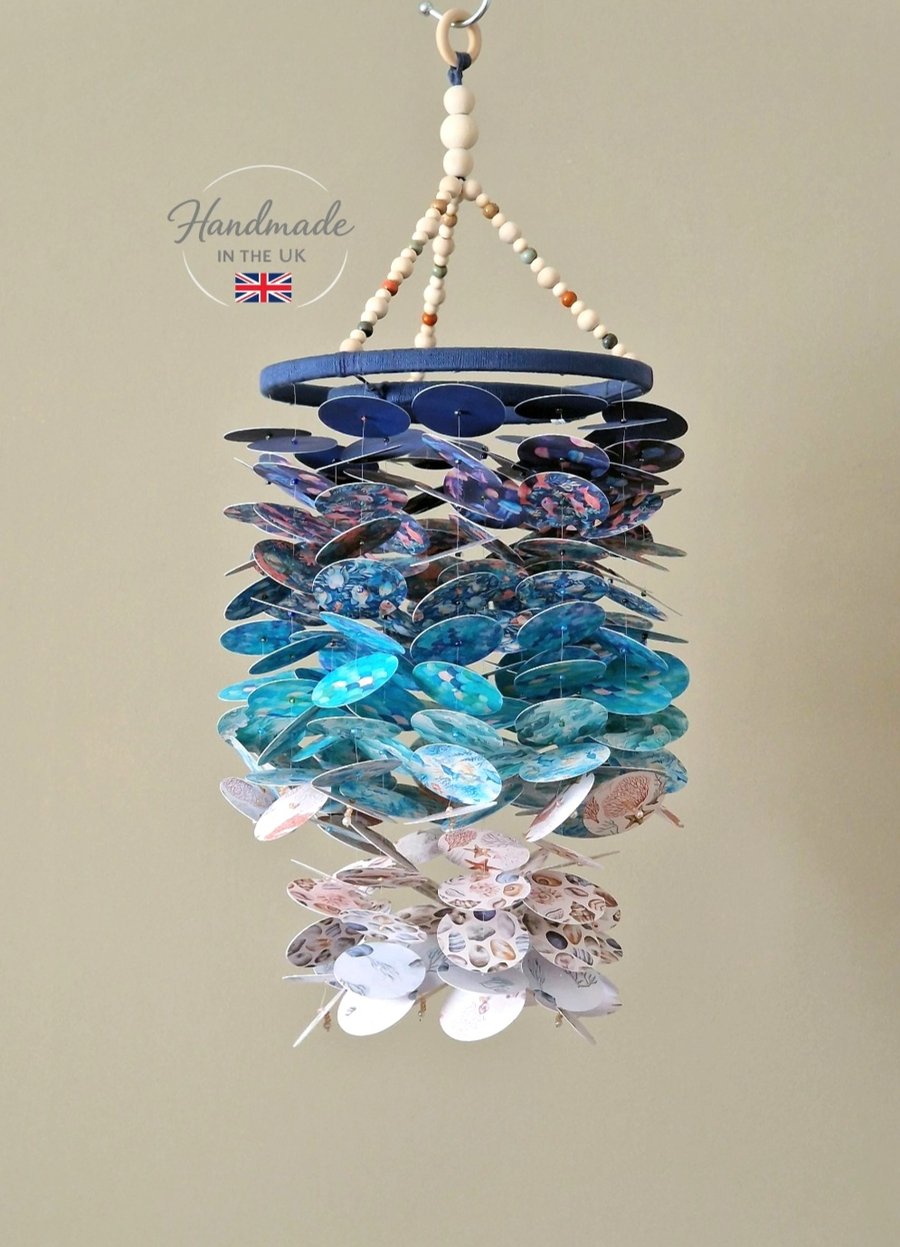 Ocean Nursery Mobile, Handmade Coastal Decor, Baby Shower Gift