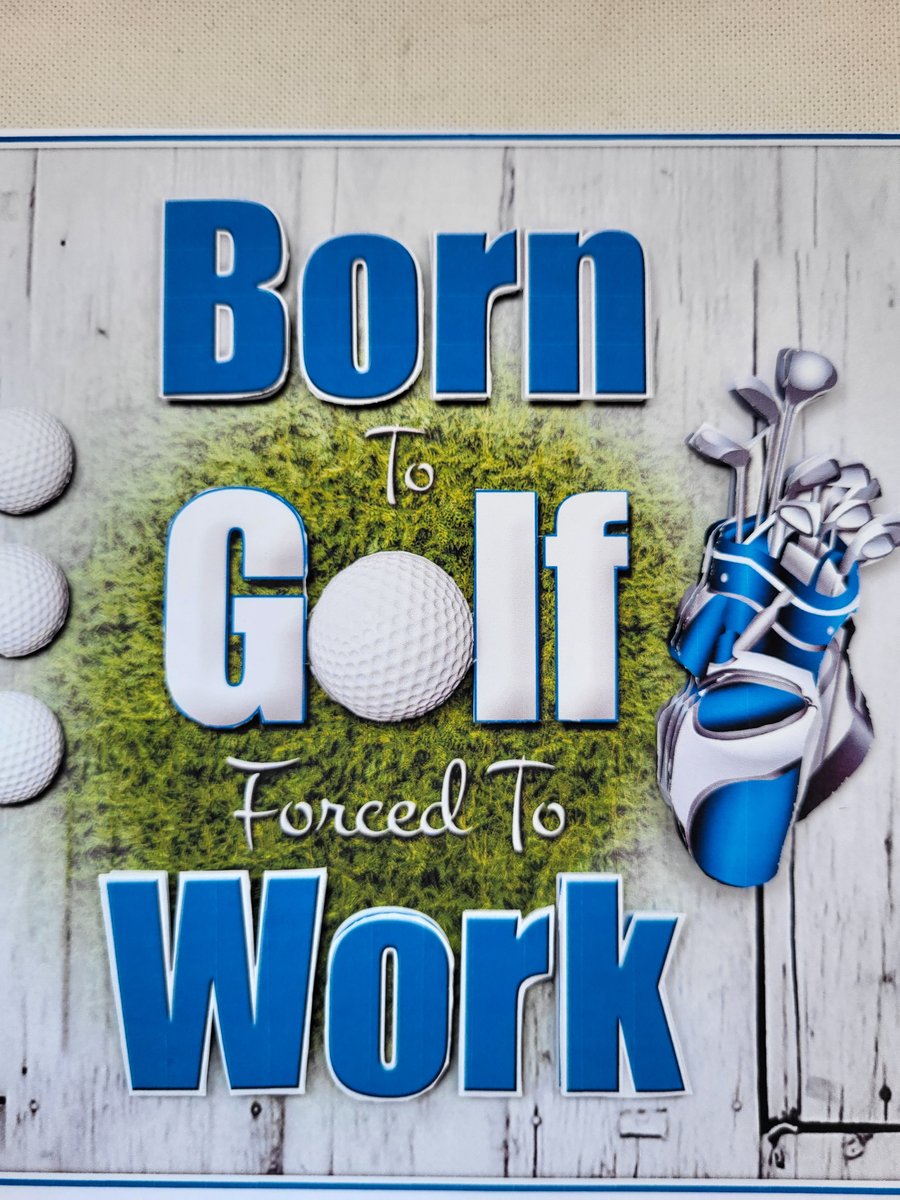 Birthday card for a golfer. Golf birthday card. 