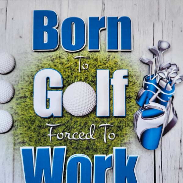 Birthday card for a golfer. Golf birthday card. 