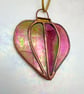 Amber iridescent stained glass bauble or lantern - perfectly imperfect  - Image 1