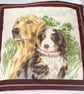 a lovely golden retriever and friend in the garden cushion  - Image 2