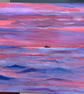 Pink sunset original 20x16" acrylic painting