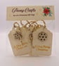 Luxury Cream & Gold Snowflake Christmas Gift Tags - Set of 6