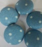 Blue Spot Fabric Covered Buttons - Image 1
