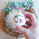 Floral Poinsetta Ceramic Bauble