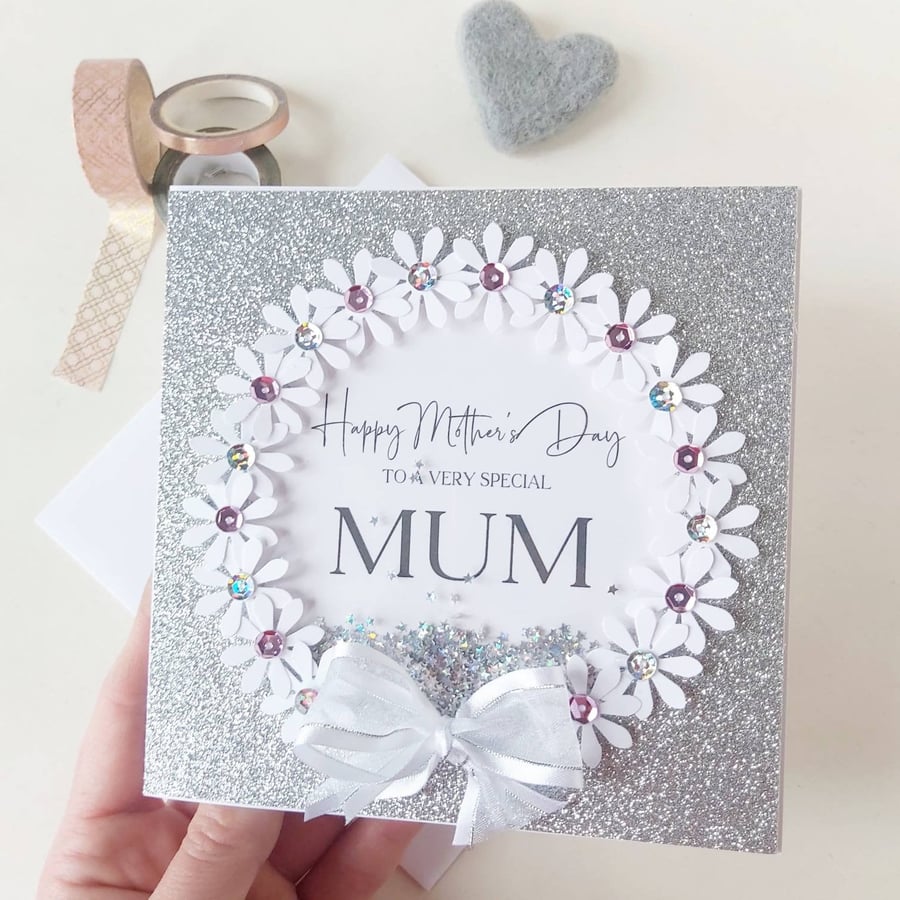 Luxury Mum mother's day card, special mother's day card for mum