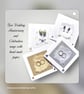 Handmade Wedding Card, entwined Gold rings with embossed and handmade papers.  - Image 5
