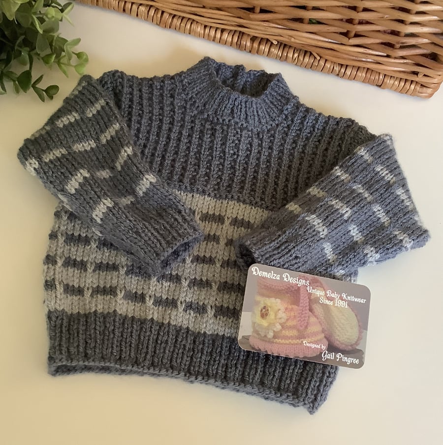 Baby Boy's Cosy Soft Knitted Jumper  3 - 9 months 