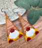 Autumn inspired bead woven Gnome earrings - Image 5