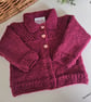 SALE Designer Hand Knitted  Baby Jacket & Matching Booties Set Size 0-3 months  - Image 9