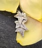 Pendant with 3 leaves in fine silver - Image 1