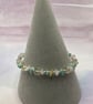 Memory wire bangle with chips of citrine, rose quartz and amazonite - Image 4