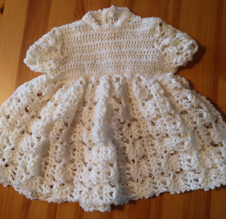 Crochet baby dress to fit 3 months Folksy